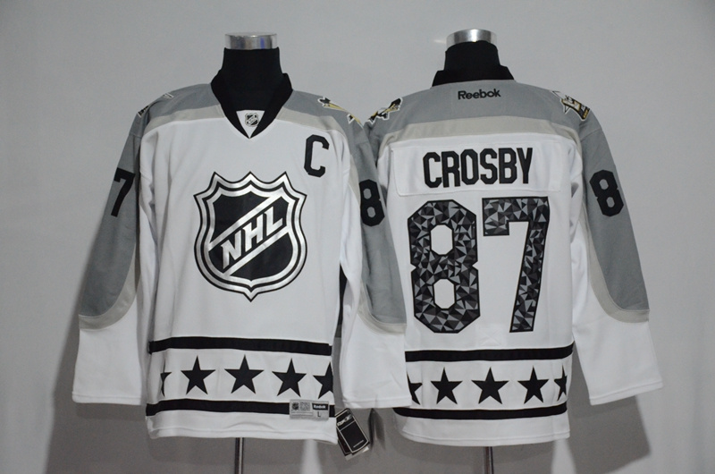 2017 NHL Pittsburgh Penguins #87 Crosby white All Star jerseys